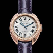 Thumbnail von Cartier Clé de Cartier WJCL0013 - Cle Flinque Automatic Silver Dial 18kt Rose Gold Ladies Watch </h1>