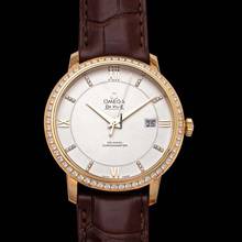 Thumbnail von Omega De Ville Prestige 424.58.40.20.52.001 - De Ville Automatic Silver Dial 18kt Yellow Gold Men's Watch </h1>