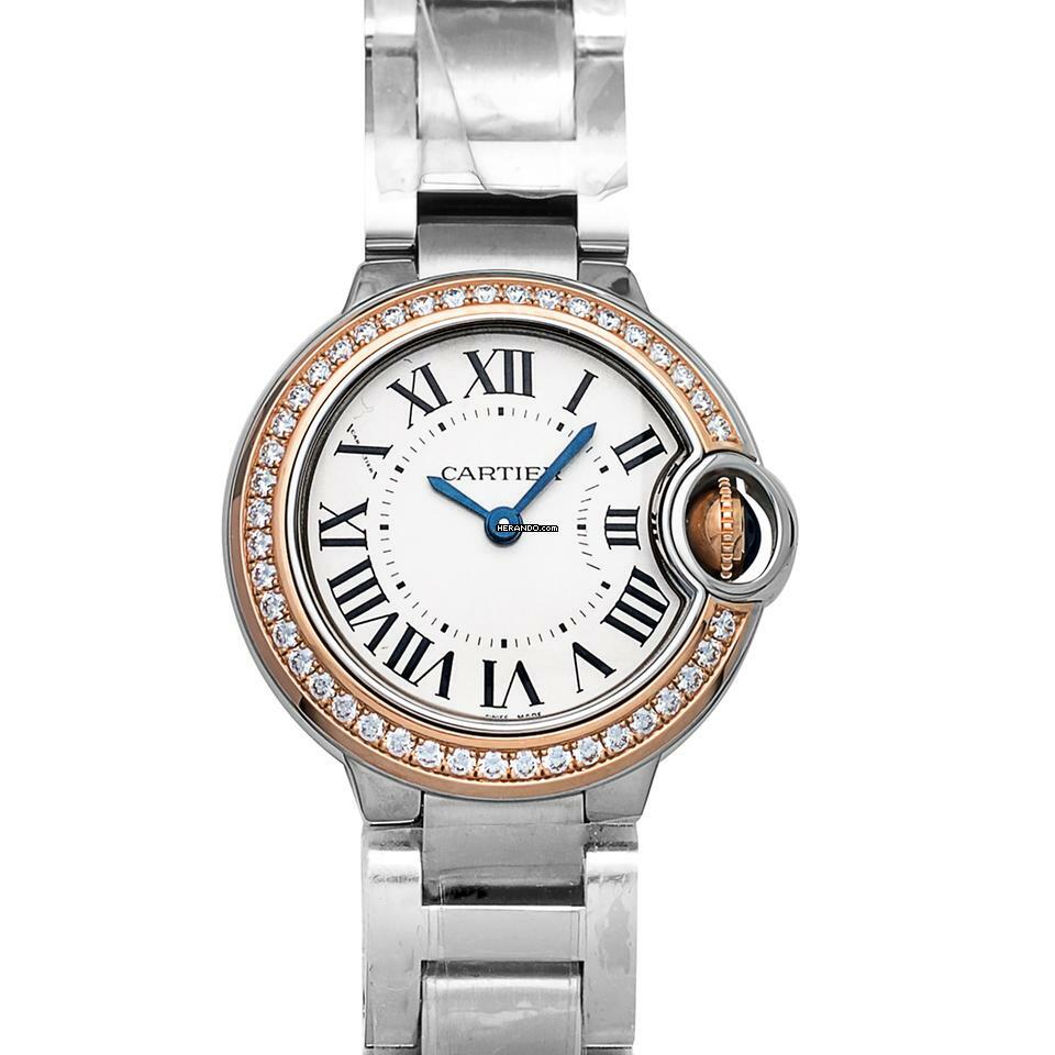 Cartier Ballon Bleu 28mm WE902079 - Ballon Bleu de Cartier Automatic Silver Dial Stainless Steel Ladies Watch </h1>