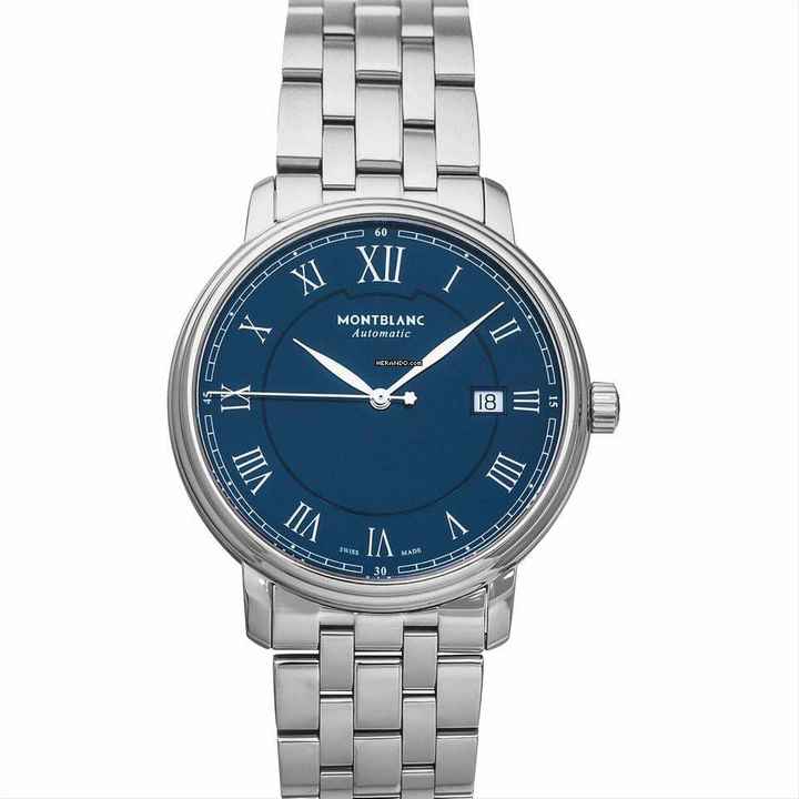  Montblanc Tradition 117830 - Tradition Automatic Blue Dial Stainless Steel Men's Watch </h1> 