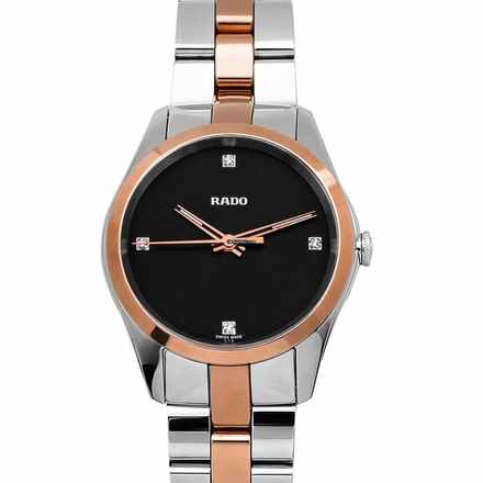  Rado HyperChrome R32976722 - Hyperchrome Quartz Black Dial Stainless Steel Ladies Watch </h1> 