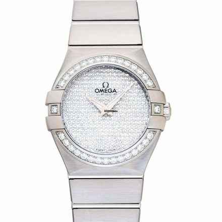  Omega Constellation Quartz 123.55.27.60.99.001 - Constellation Quartz White Dial 18kt White Gold Ladies Watch </h1> 