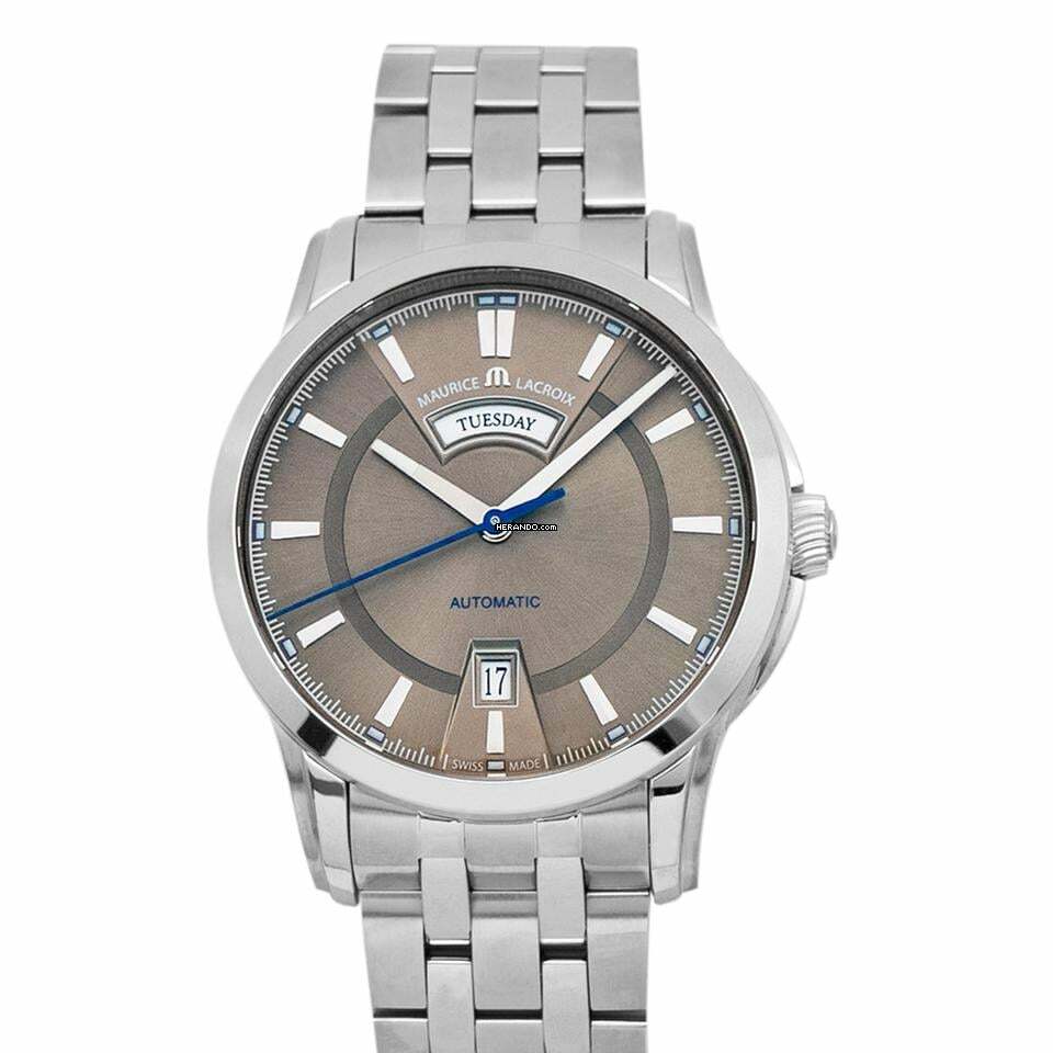  Maurice Lacroix Pontos Day Date PT6158-SS002-73E - Pontos Automatic Brown Dial Stainless Steel Men's Watch </h1> 