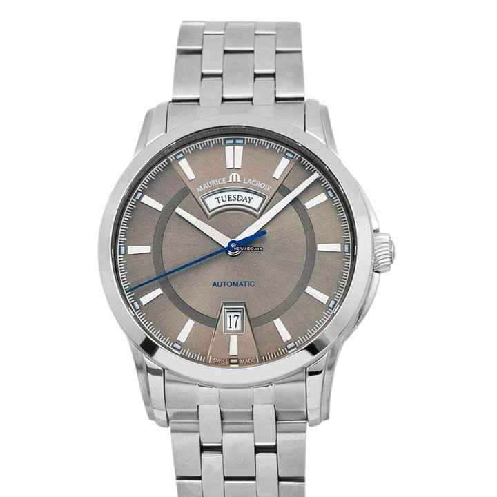  Maurice Lacroix Pontos Day Date PT6158-SS002-73E - Pontos Automatic Brown Dial Stainless Steel Men's Watch </h1> 