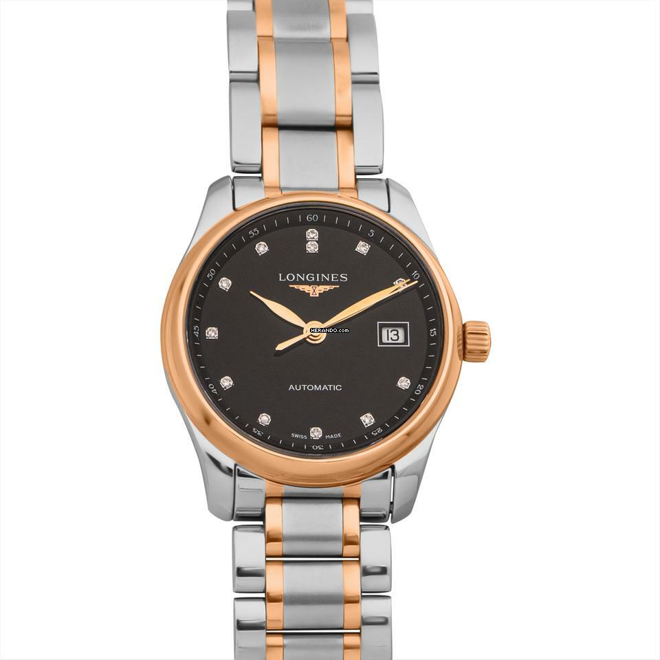  Longines Master Collection L22575597 - Master Collection Automatic Black Dial 18kt Rose Gold Ladies Watch </h1> 