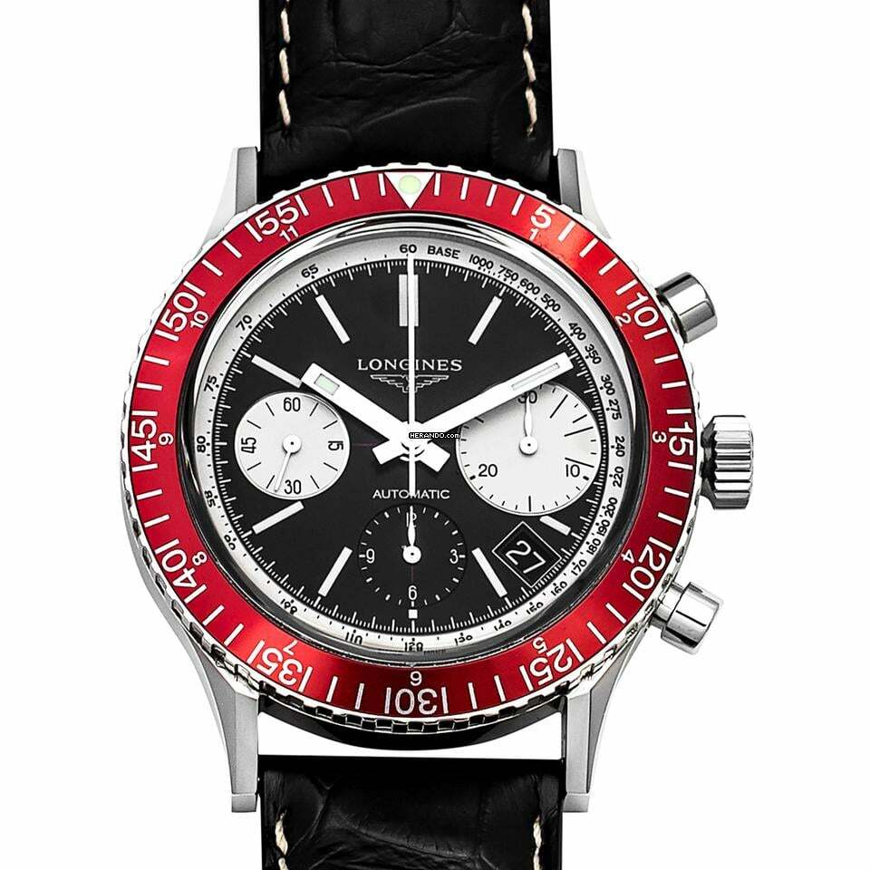 Longines Heritage L28084520 - Heritage Automatic Black Dial Stainless Steel Men's Watch </h1>