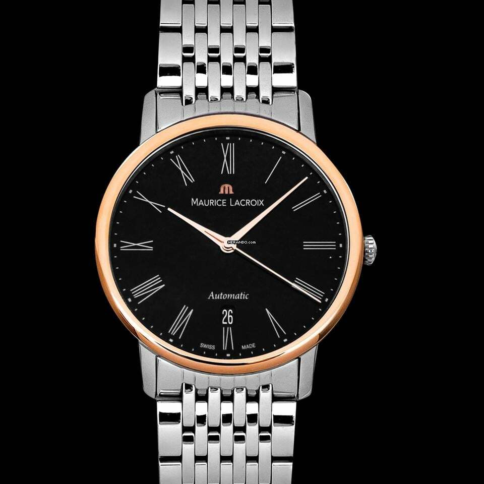 Thumbnail von Maurice Lacroix Les Classiques Tradition LC6067-PS102-310 - Les Classiques Automatic Black Dial 18kt Rose Gold Men's Watch </h1>