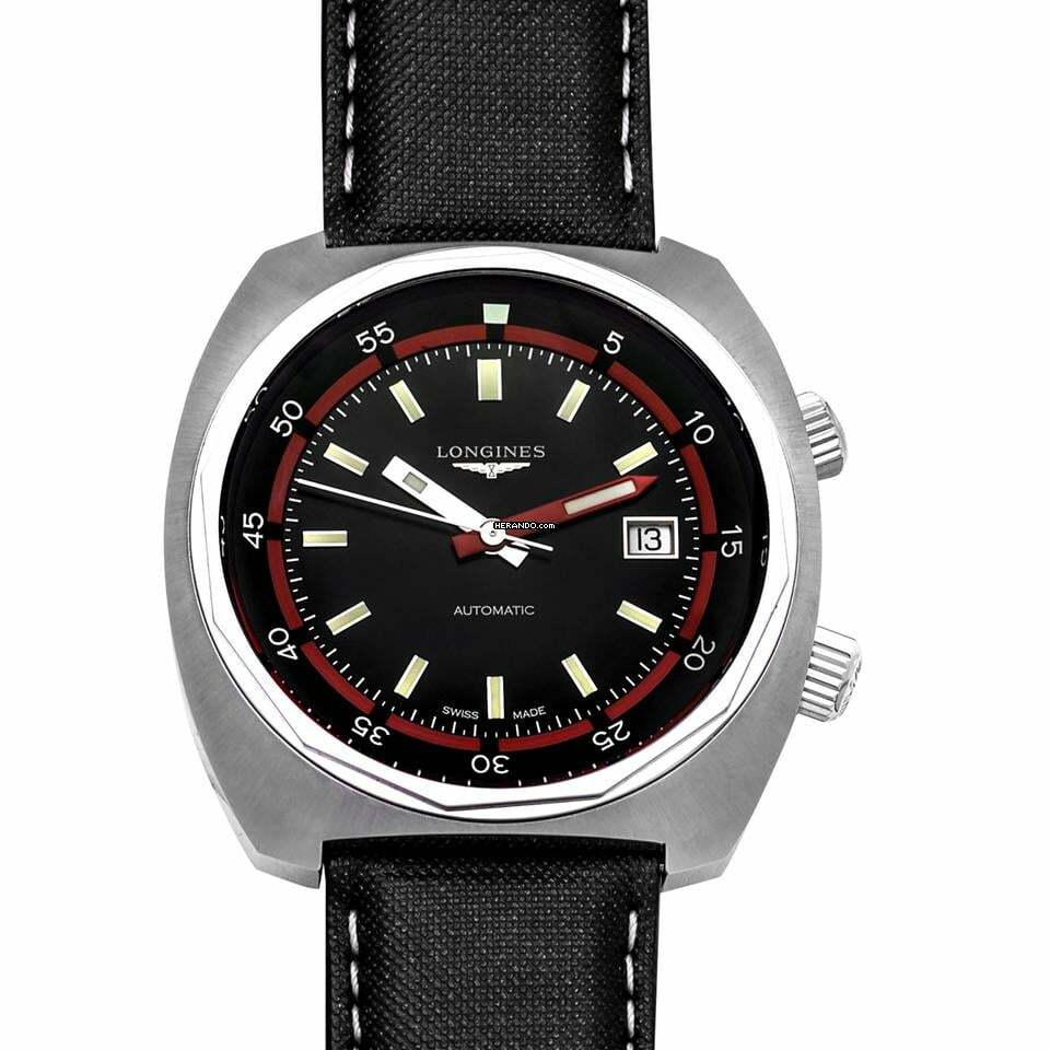 Longines Heritage L27954522 - Longines Heritage Automatic Black Dial Stainless Steel Men's Watch </h1>