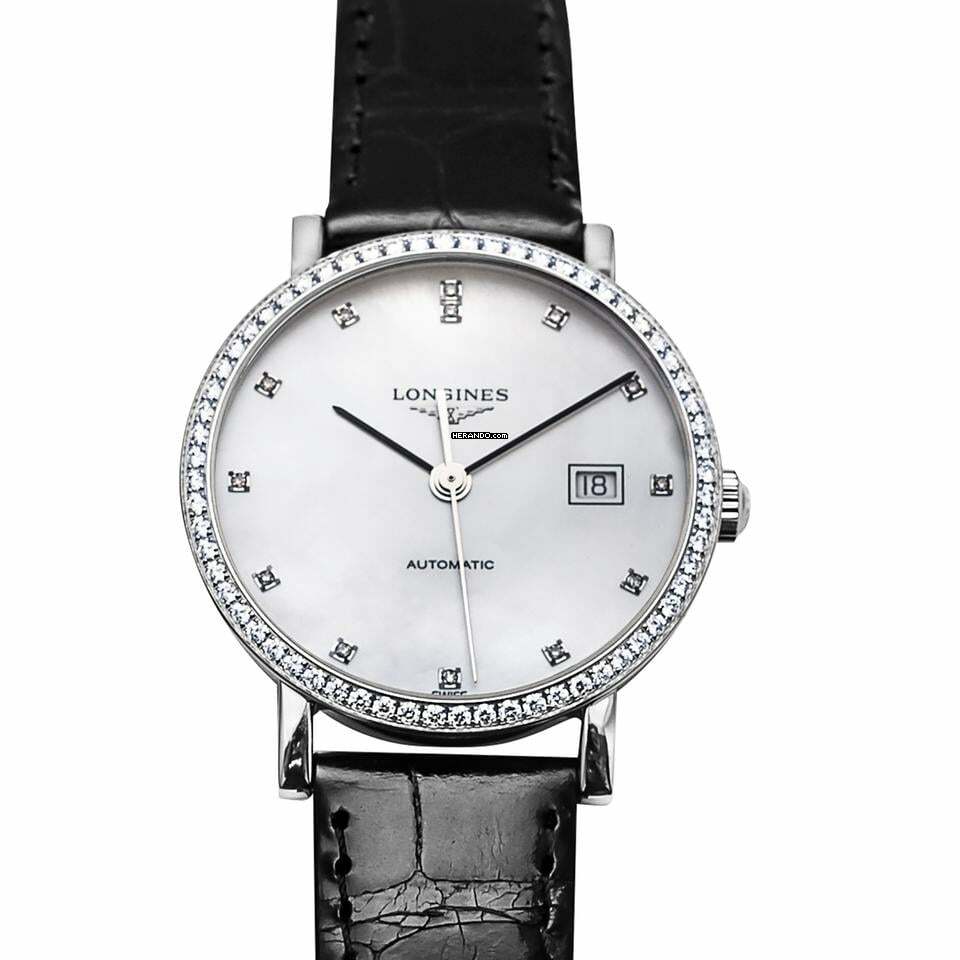  Longines Elegant L43100872 - Elegant Automatic Mother of pearl Dial Stainless Steel Ladies Watch </h1> 