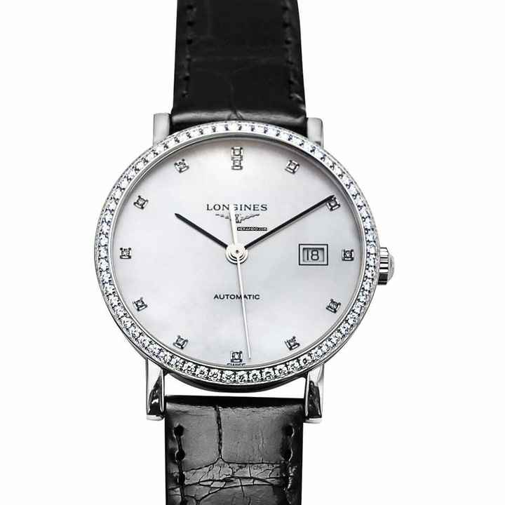  Longines Elegant L43100872 - Elegant Automatic Mother of pearl Dial Stainless Steel Ladies Watch </h1> 