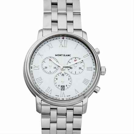  Montblanc Tradition 114340 - Tradition Quartz White Dial Stainless Steel Men's Watch </h1> 