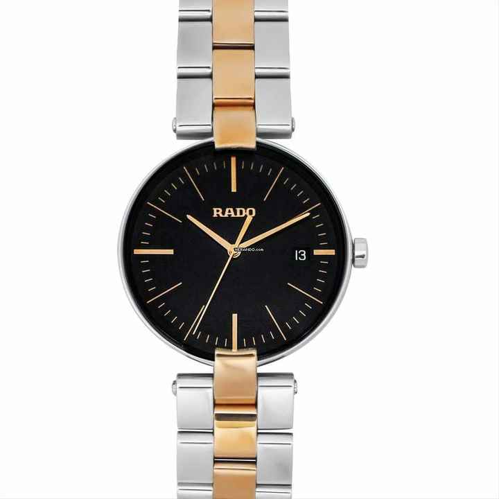  Rado Coupole R22852173 - Coupole Quartz Black Dial Stainless Steel Unisex Watch </h1> 