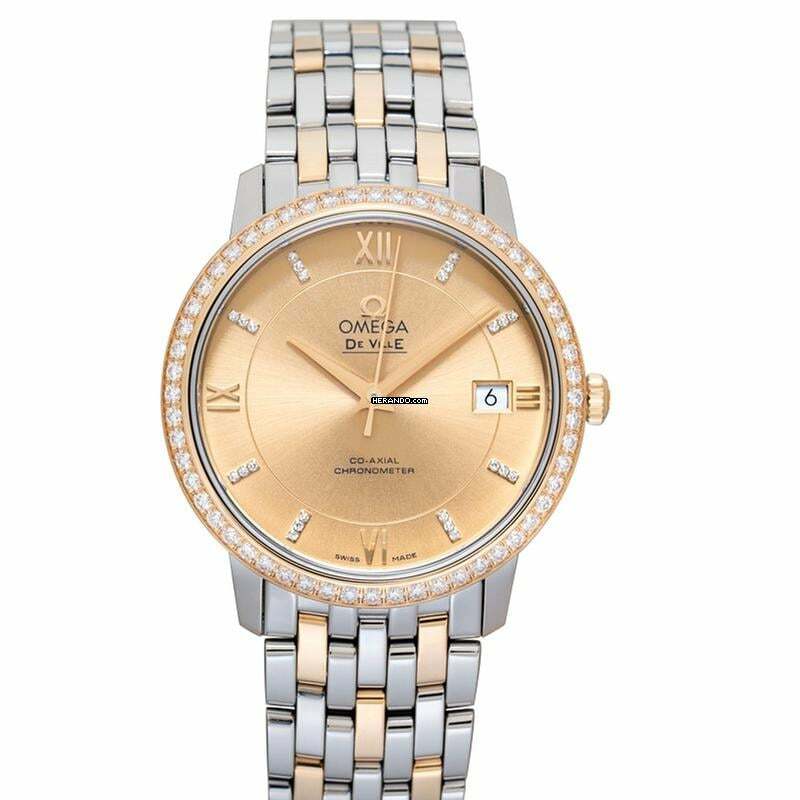  Omega De Ville Prestige 424.25.37.20.58.001 - De Ville Automatic Champagne Dial Stainless Steel Ladies Watch </h1> 