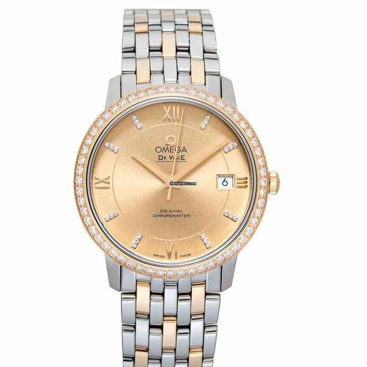  Omega De Ville Prestige 424.25.37.20.58.001 - De Ville Automatic Champagne Dial Stainless Steel Ladies Watch </h1> 