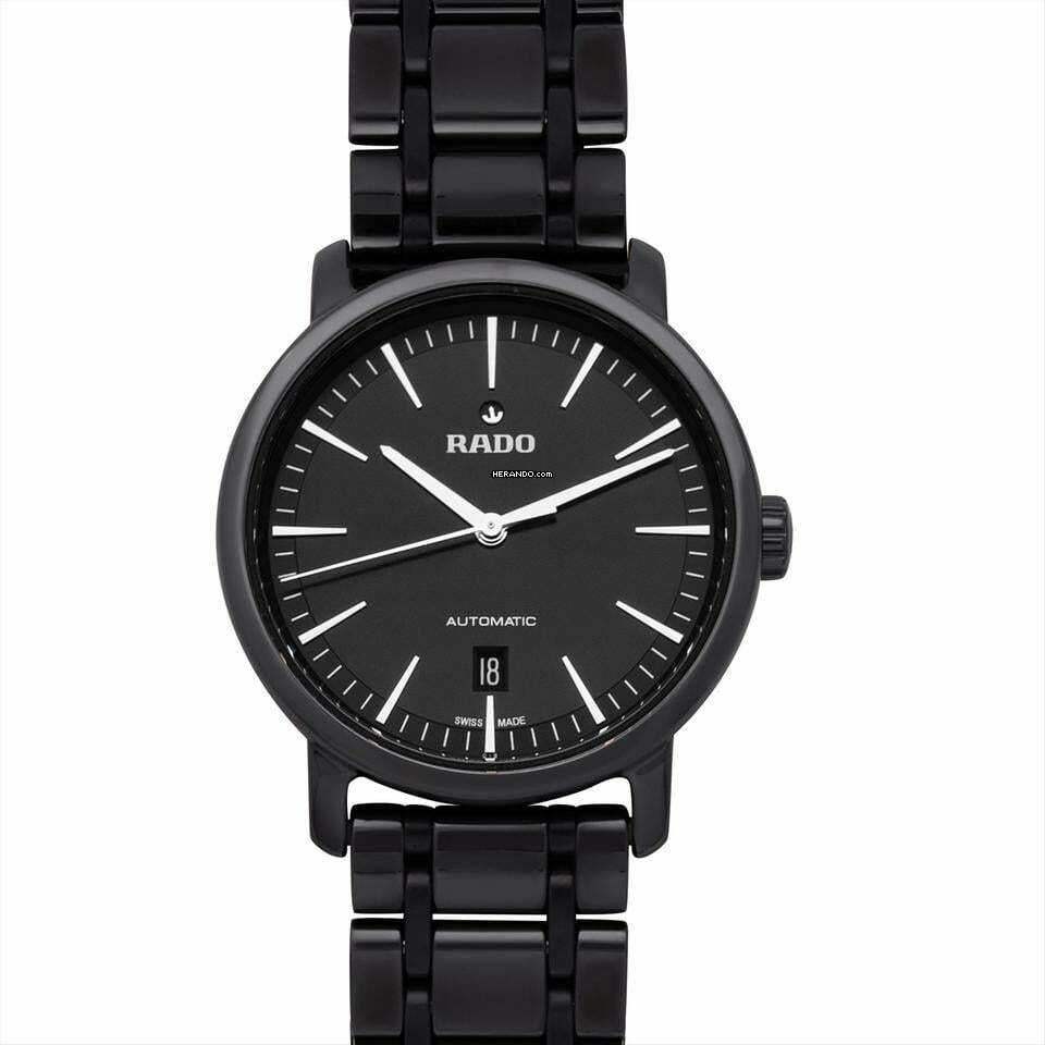  Rado DiaMaster R14073182 - Diamaster Automatic Black Dial Ceramic Men's Watch </h1> 
