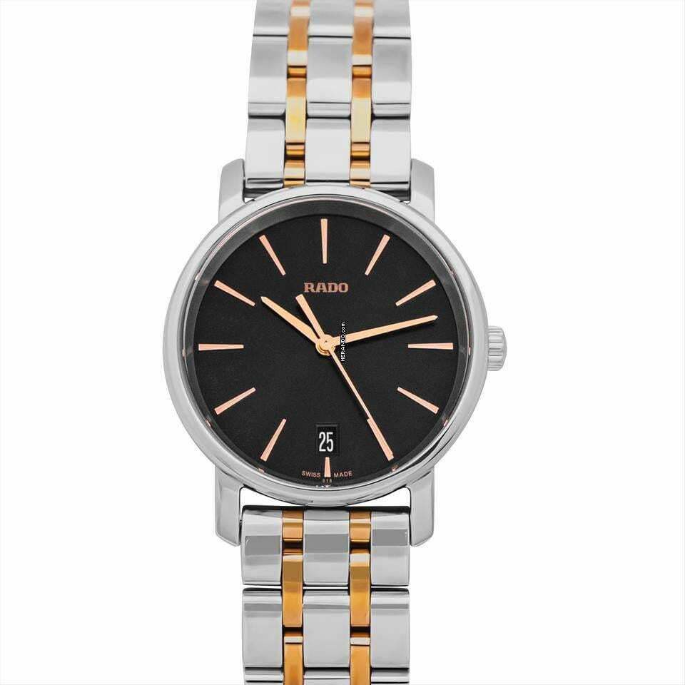  Rado DiaMaster R14089163 - Diamaster Quartz Black Dial Stainless Steel Ladies Watch </h1> 
