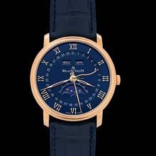 Thumbnail von Blancpain Villeret Quantième Complet 6654-3640-55B - Villeret Automatic Blue Dial 18kt Rose Gold Men's Watch </h1>