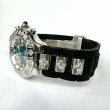 Thumbnail von Cartier 21 Chronoscaph Chronograph Quartz Steel 38mm 1.86TCW DIAMOND Watch </h1>