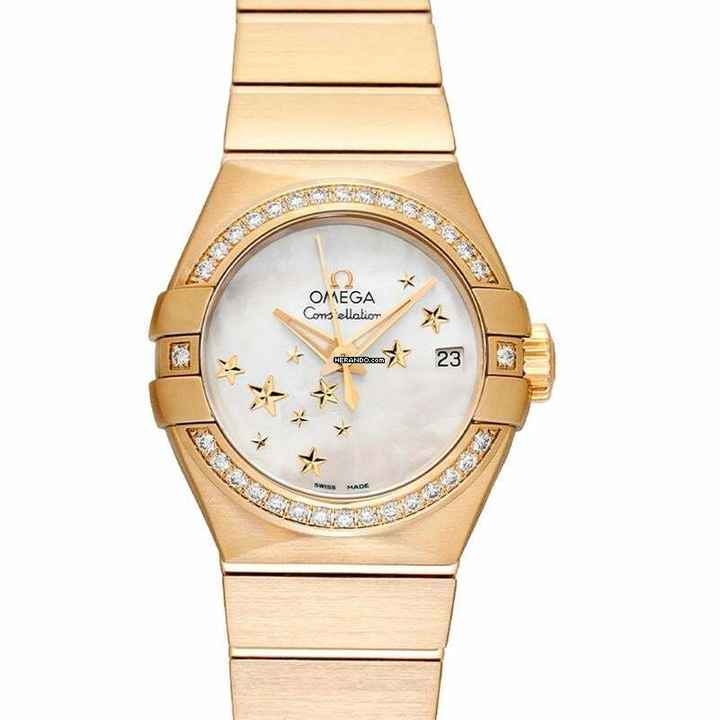  Omega Constellation Ladies 123.55.27.20.05.001 - Constellation Automatic Mother of pearl Dial 18kt Yellow Gold Ladies </h1> 
