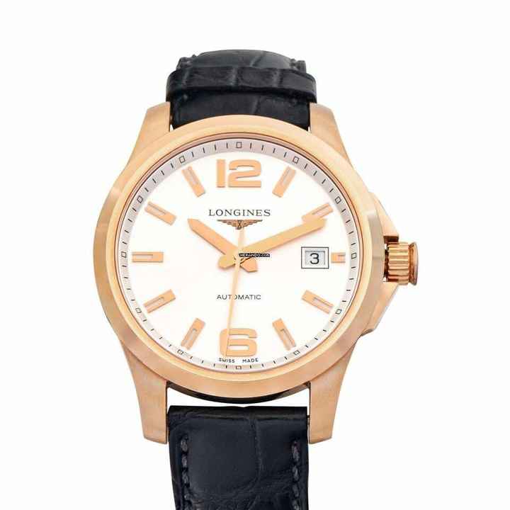  Longines Conquest L36768763 - Sport Conquest Automatic White Dial 18kt Rose Gold Men's Watch </h1> 