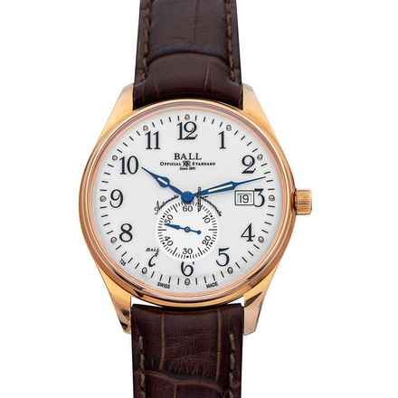  Ball Trainmaster NM3888D-PG-LCJ-WH - Trainmaster Automatic White Dial 18kt Rose Gold Men's Watch </h1> 