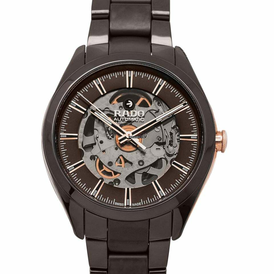  Rado HyperChrome R32028302 - Hyperchrome Automatic Brown Dial Ceramic Men's Watch </h1> 