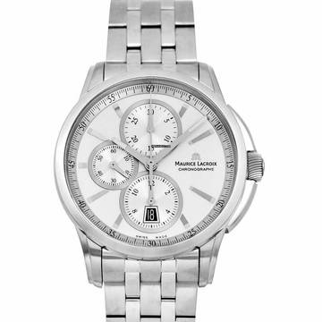  Maurice Lacroix Pontos Chronographe PT6188-SS002-130 - Pontos Automatic Silver-tone Dial Stainless Steel Men's Watch </h1> 