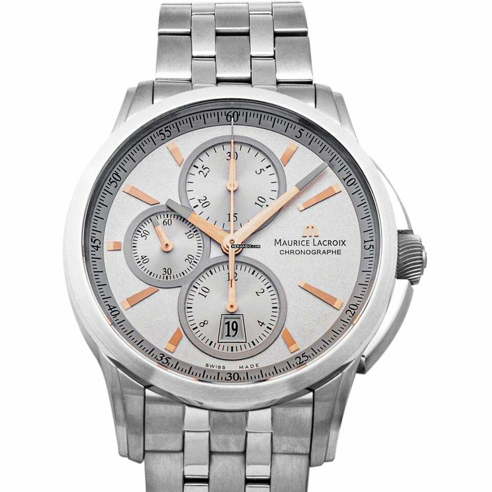  Maurice Lacroix Pontos Chronographe PT6188-SS002-131 - Pontos Automatic Silver-tone Dial Stainless Steel Men's Watch </h1> 