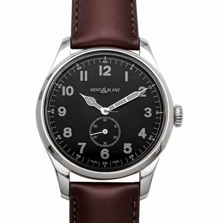  Montblanc 1858 115073 - 1858 Automatic Black Dial Stainless Steel Men's Watch </h1> 