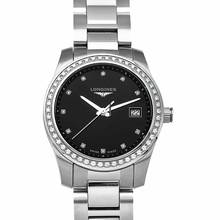 Thumbnail von Longines L34000576 - HydroConquest Quartz Black Dial Stainless Steel Ladies Watch </h1>