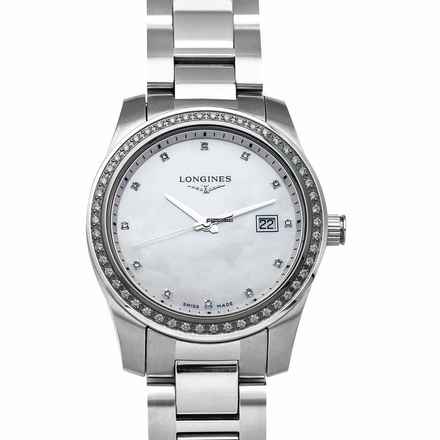  Longines L34010876 - HydroConquest Quartz Mother of pearl Dial Stainless Steel Ladies Watch </h1> 