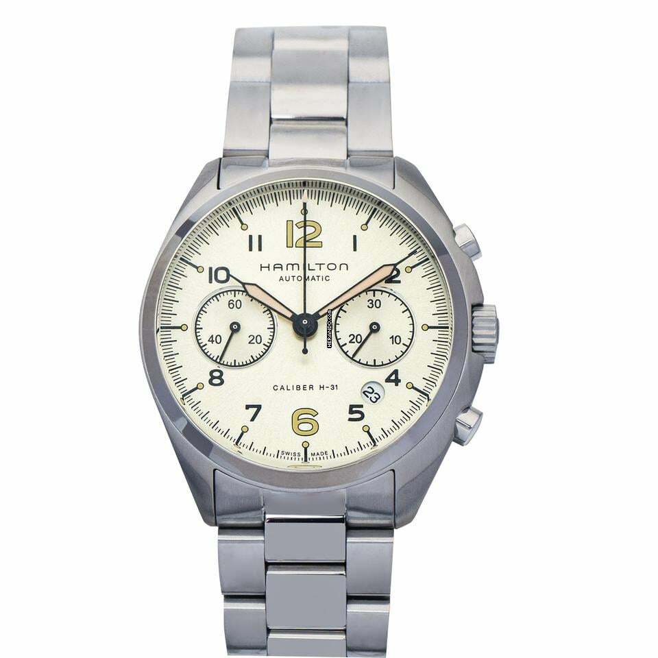 Hamilton Khaki Pilot Pioneer H76416155 - Khaki Aviation Automatic Beige Dial Stainless Steel Men's Watch </h1>