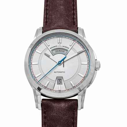  Maurice Lacroix Pontos Day Date PT6158-SS001-131 - Pontos Automatic Silver-tone Dial Stainless Steel Men's Watch </h1> 