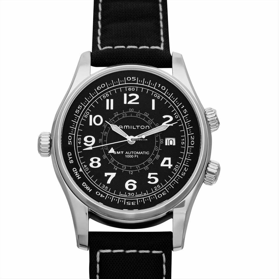 Hamilton Khaki Navy UTC H77505433 - Khaki Navy Automatic Black Dial Stainless Steel Men's Watch </h1>