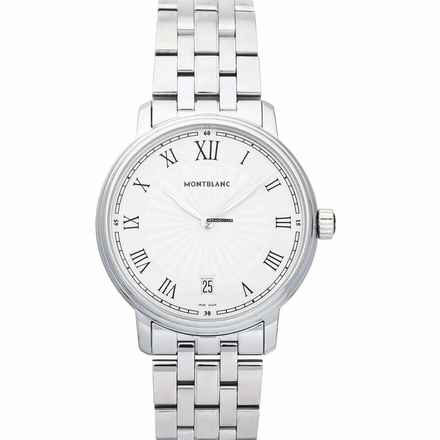  Montblanc Tradition 112636 - Tradition Quartz White Dial Stainless Steel Men's Watch </h1> 