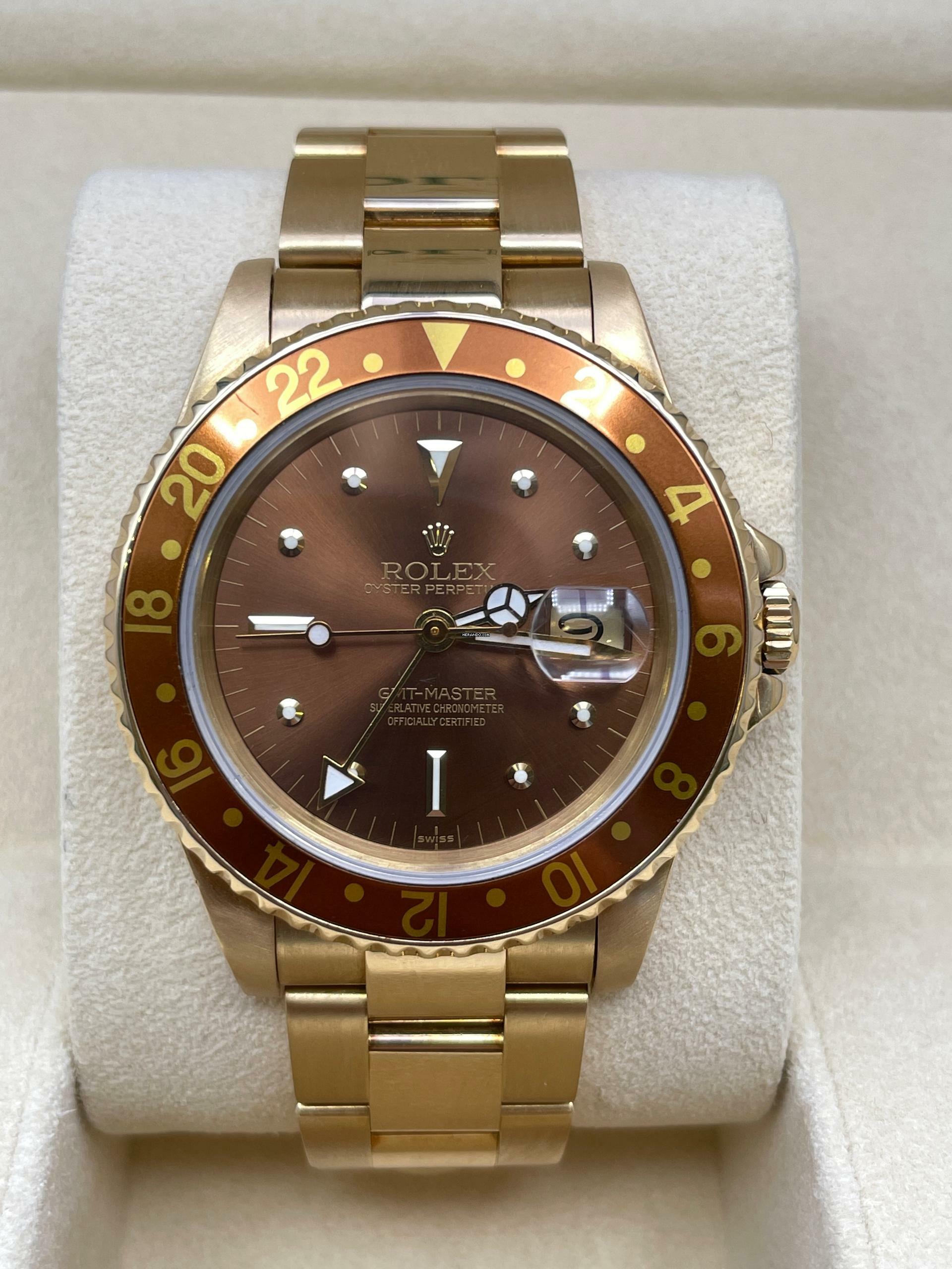Rolex GMT-Master RARE ''SWISS ONLY'' NIPPLE DIAL in Yellowgold 18Kt. Very Nice Condition </h1>