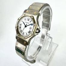 Thumbnail von Cartier Santos OCTAGON Automatic Date 31mm 2 Tone Watch </h1>