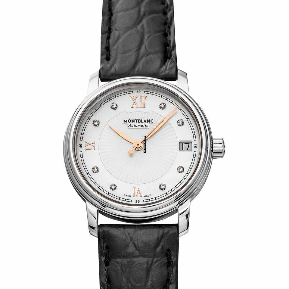  Montblanc Tradition 114957 - Tradition Automatic White Dial Stainless Steel Ladies Watch </h1> 