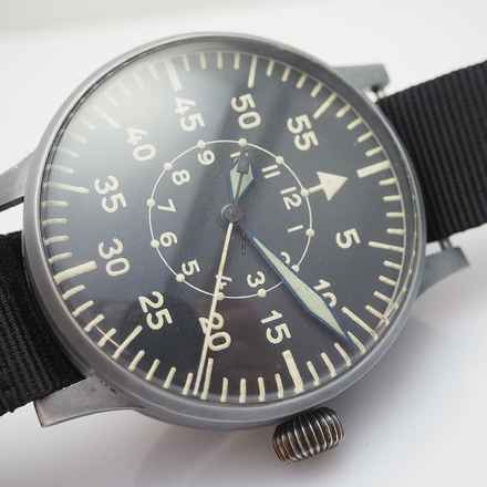  Lacher & Co Pforzheim Lacher & Co. Bauart: Durowe - Beobachtungsuhr FLIEGERUHR WW2 um 1945  