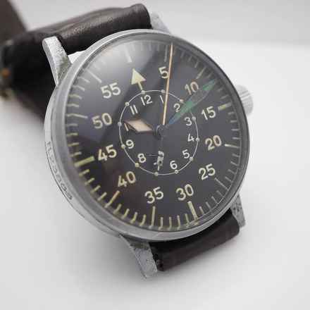  Lacher & Co Pforzheim Lacher & Co. Bauart: Durowe - Beobachtungsuhr FLIEGERUHR WW2 um 1945  