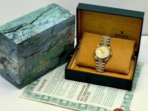 Thumbnail von Rolex Datejust 36 16233 Gold Jubilee Dial With Diamonds - Full Set 36mm