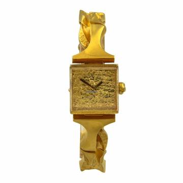  Lapponia Handaufzug 750 Gelbgold Revision 20x20 mm Mineralglas Vintage 