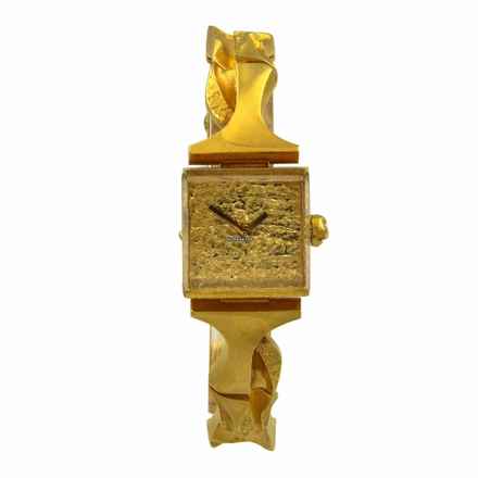  Lapponia Handaufzug 750 Gelbgold Revision 20x20 mm Mineralglas Vintage 