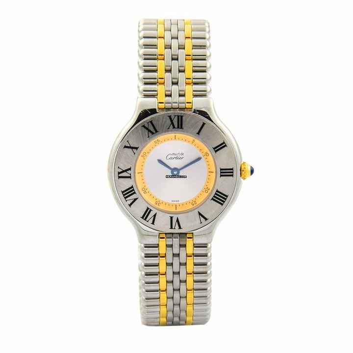 Cartier 21 Must de Cartier Quarz Revision vergoldet Garantie 