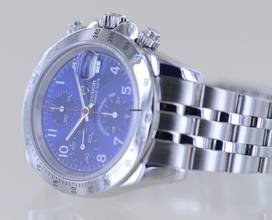Thumbnail von Tudor Prince Date Chronograph blue arabic Dial 79280P Klassiker blau rar Stahlband </h1>