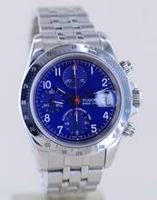 Thumbnail von Tudor Prince Date Chronograph blue arabic Dial 79280P Klassiker blau rar Stahlband </h1>
