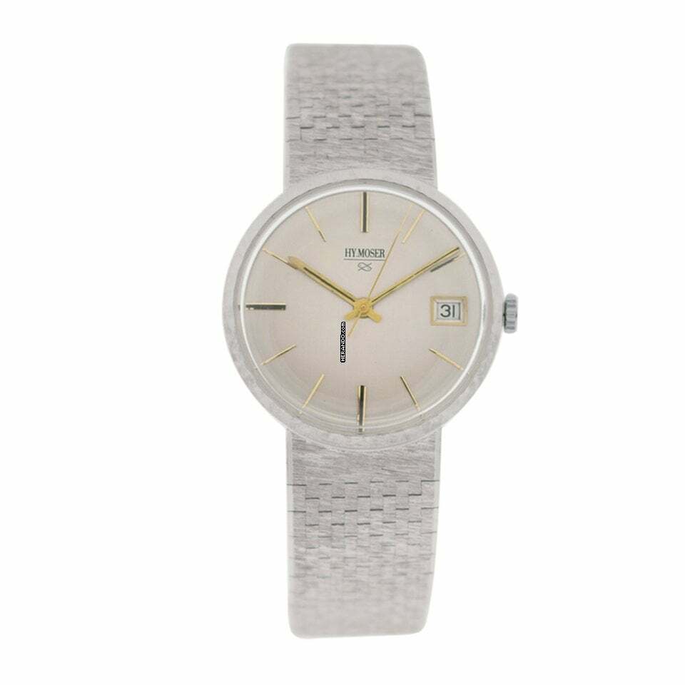 HY. MOSER 750 Weißgold Automatik Datumsanzeige Revision