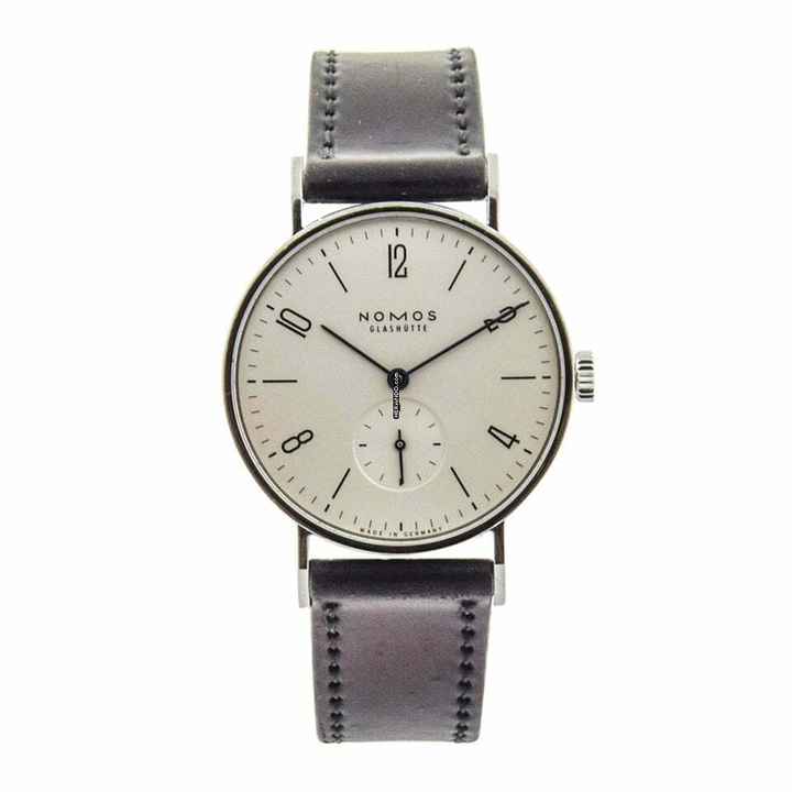 NOMOS Tangente Stahl Handaufzug Glasboden Box Papiere Revision 