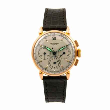 Universal Genève Compax 1943 Rotgold Chronograph Handaufzug Revision bei UG 1 Jahr Garantie 