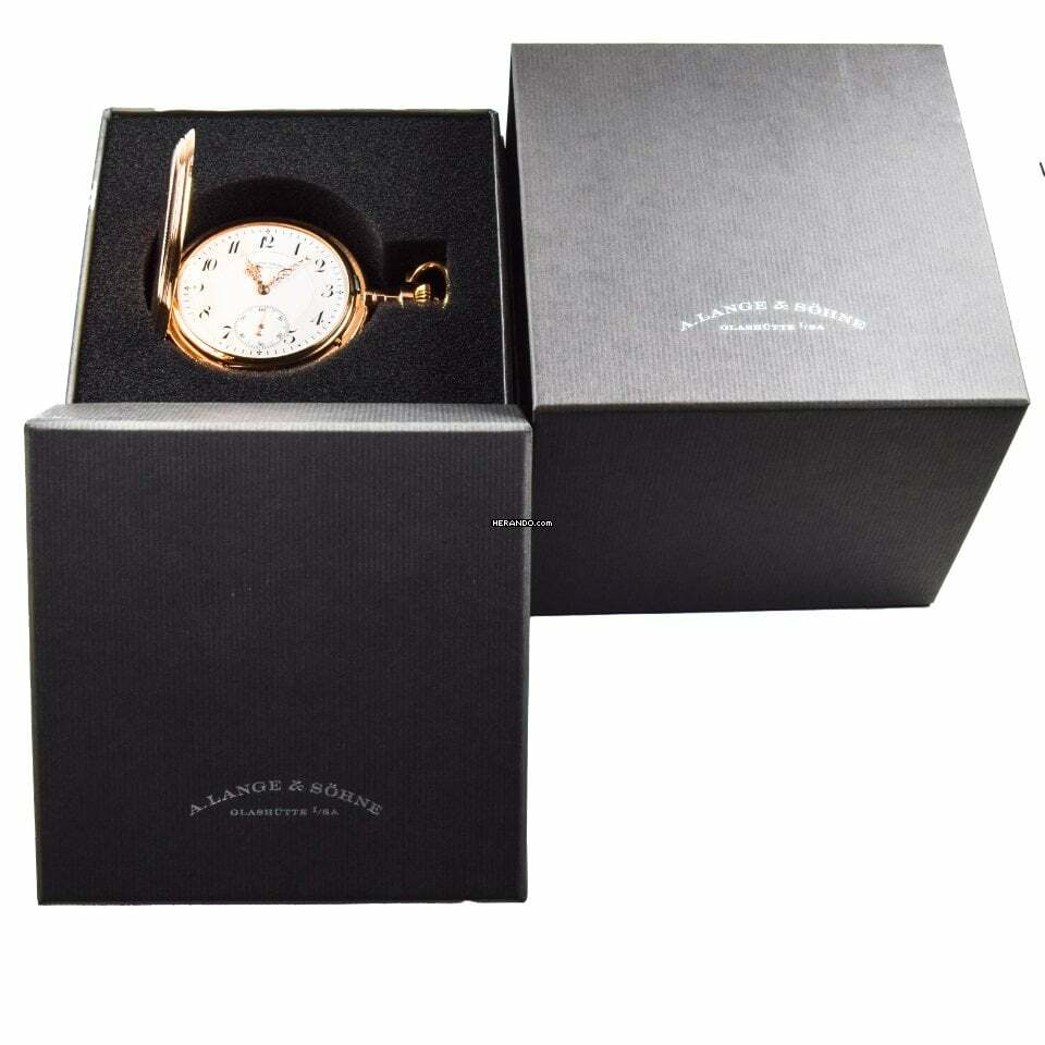 Thumbnail von A. Lange & Söhne Louis XV Taschenuhr Gelbgold 1908 Archivauszug Revision beim Hersteller